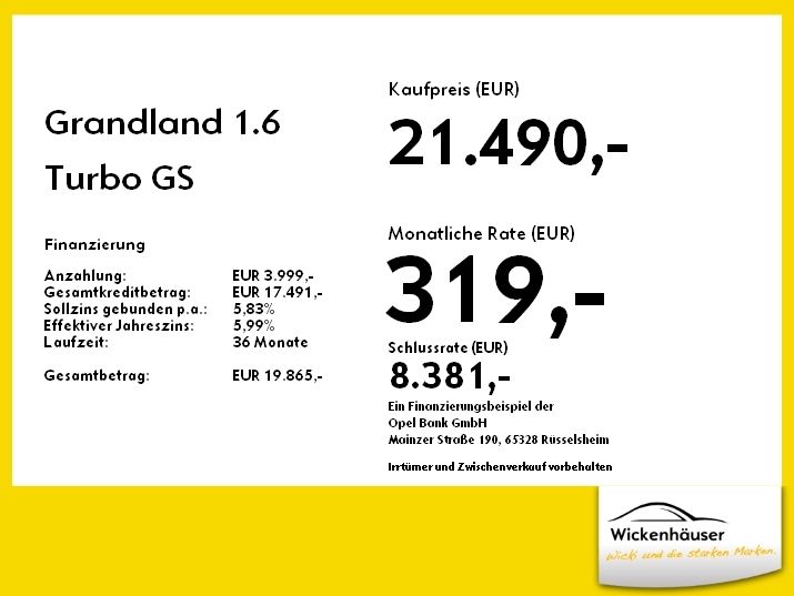 Opel Grandland (X) 40.231 km 21.490 &euro; Wolfratshausen 82515