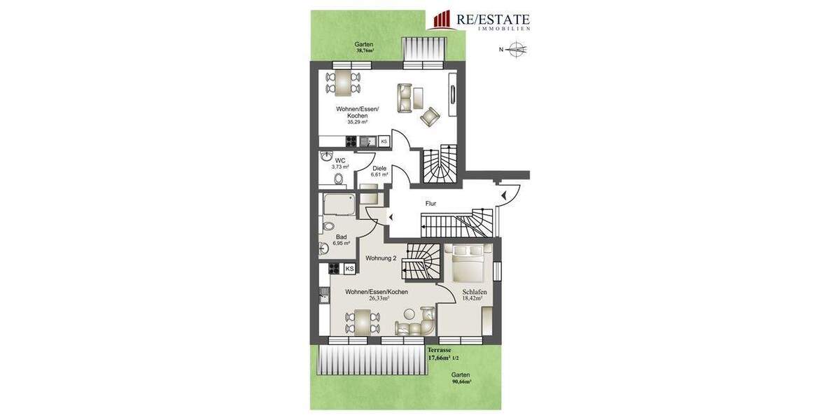 Etagenwohnung München / Trudering Trudering-Riem - 5 Zimmer, 133 m&sup2;, 1.050.000&euro; | Angebot:25303537