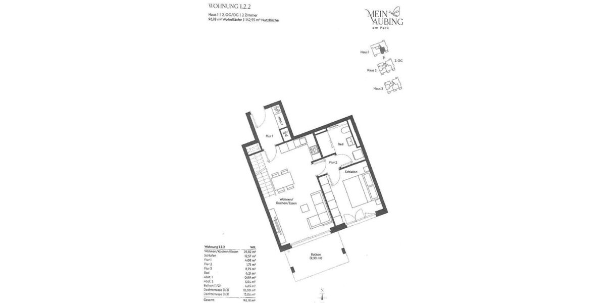 Super Dachterrassenwohnung, ruhig, hell, am Park, S-Bahn 200 m. - Einfamilienhaus München Aubing | Angebot:27083483