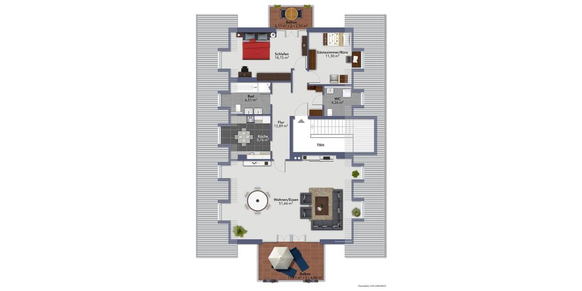 Dachgeschoßwohnung München Pasing-Obermenzing - 3 Zimmer, 123 m&sup2;, 2.470&euro; | Angebot:26454285