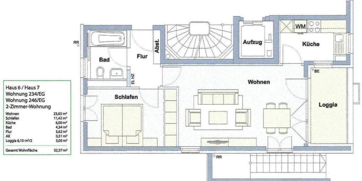 Etagenwohnung München Sendling-Westpark - 2 Zimmer, 52 m&sup2;, 549.900&euro; | Angebot:25769982