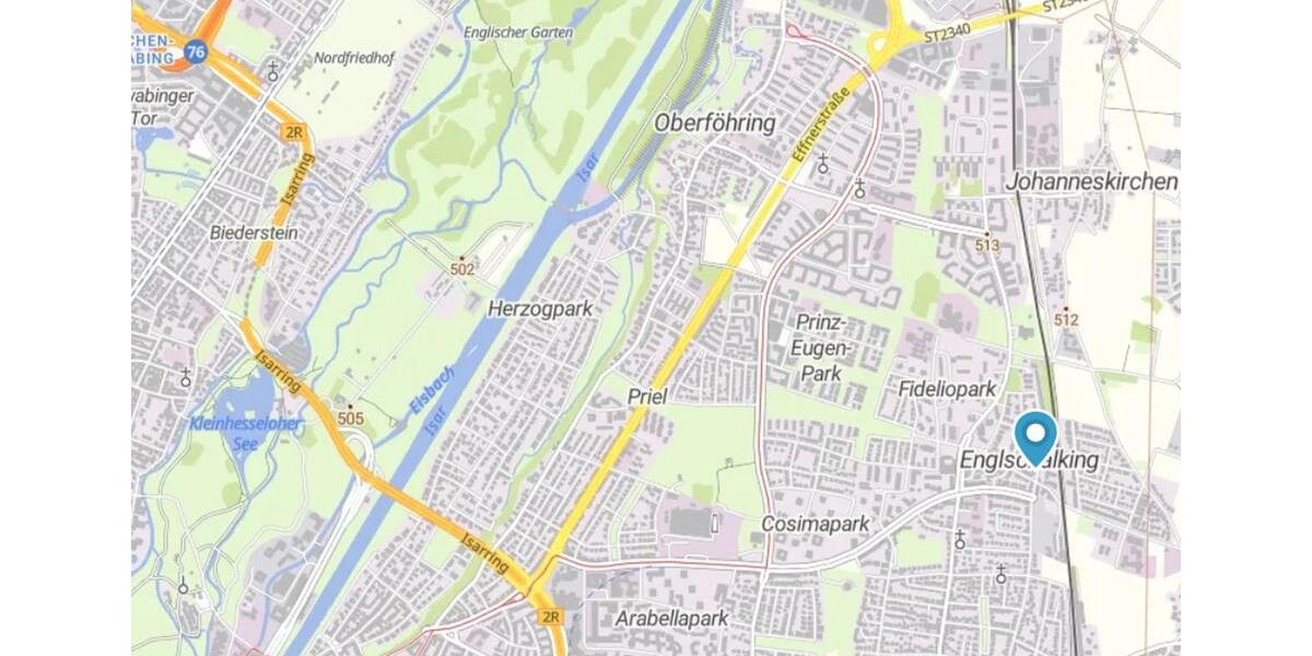 Erdgeschoßwohnung München Bogenhausen - 3 Zimmer, 74 m&sup2;, 1.520&euro; | Angebot:25327063