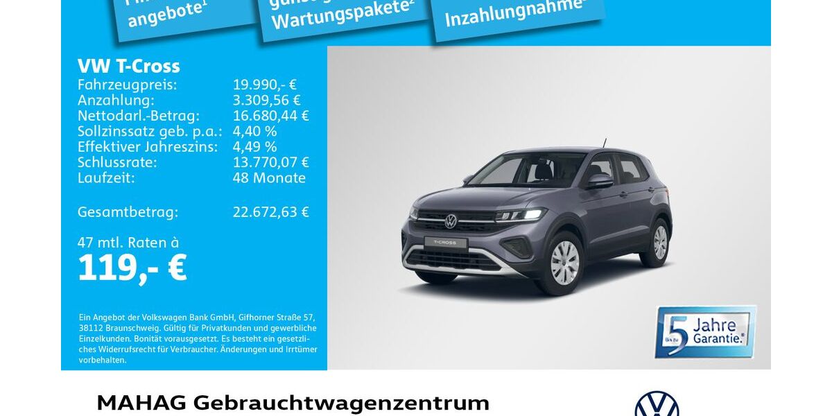 VW T-Cross 5.326 km 19.990 &euro; München 80935