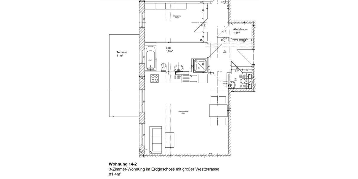 Terrassenwohnung Zorneding - 3 Zimmer, 81 m&sup2;, 1.660&euro; | Angebot:25427908
