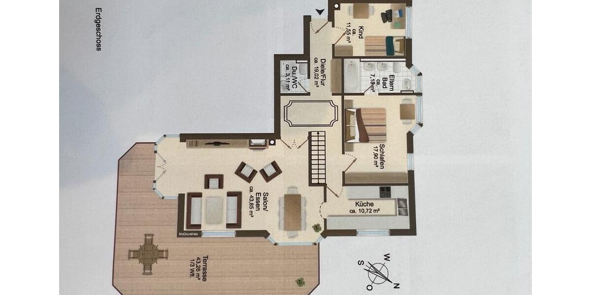 Erdgeschoßwohnung München Aubing-Lochhausen-Langwied - 4 Zimmer, 148 m&sup2;, 1.349.000&euro; | Angebot:25235629
