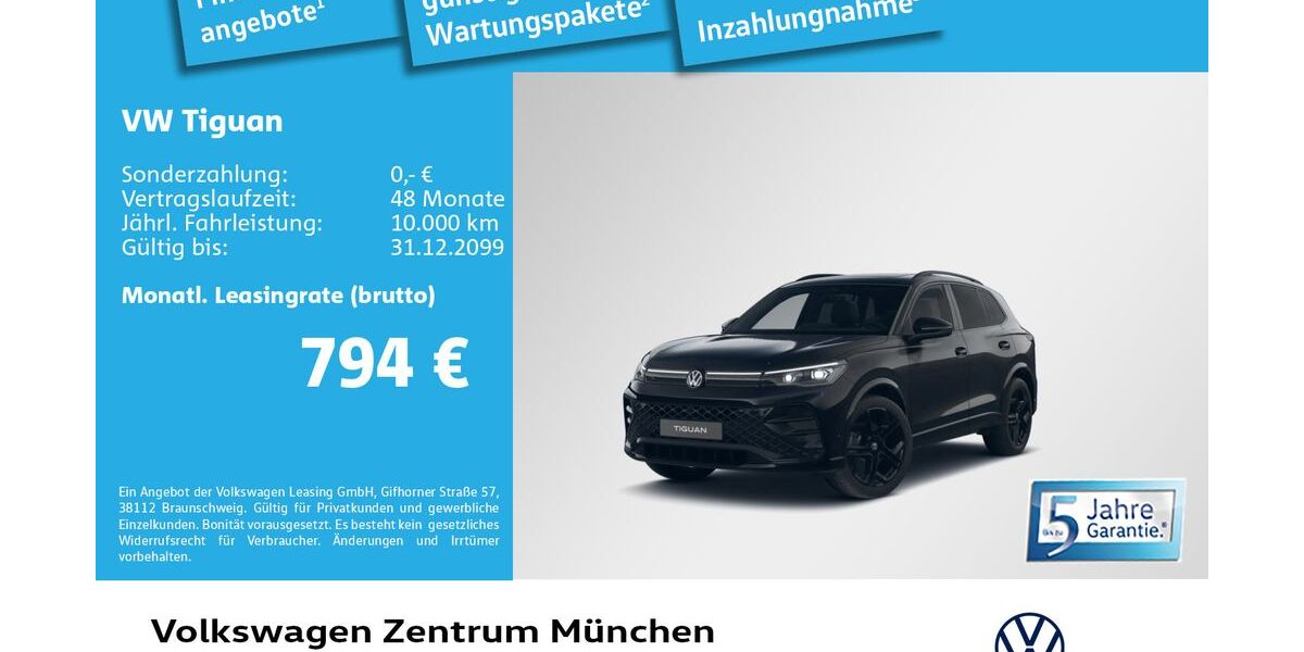 VW Tiguan 3.000 km 61.980 &euro; München 80687
