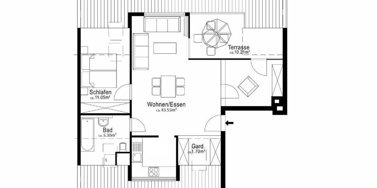 Etagenwohnung München Laim - 2 Zimmer, 66 m&sup2;, 595.000&euro; | Angebot:26202001
