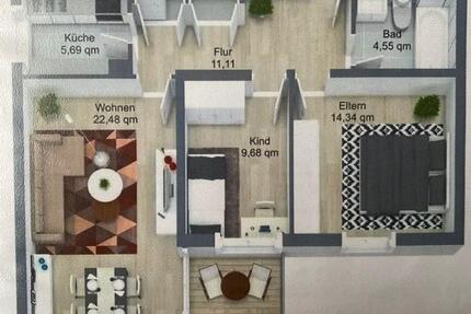 Wohnung München Feldmoching-Hasenbergl - 3 Zimmer, 69 m&sup2;, 1.450&euro; | Angebot:25512557