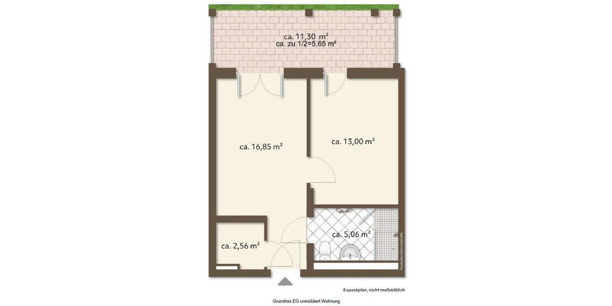 Etagenwohnung Karlsfeld - 2 Zimmer, 40 m&sup2;, 1.320&euro; | Angebot:26795170