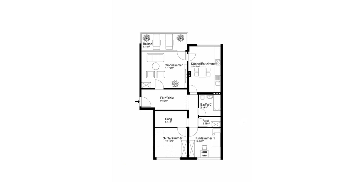 ***Clever investieren: WG-geeignete 3-Zimmer-Wohnung im Erbbaurecht*** - Erdgeschoßwohnung Karlsfeld | Angebot:26801257