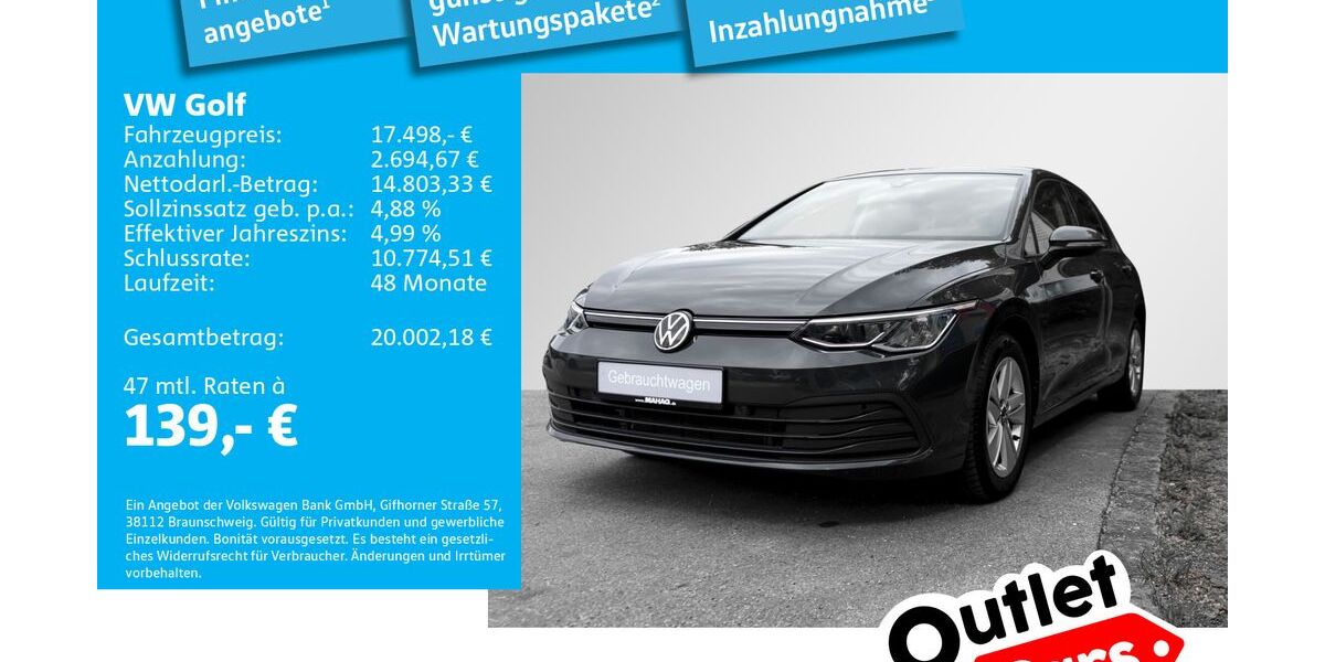 VW Golf 70.015 km 16.410 &euro; Dachau 85221