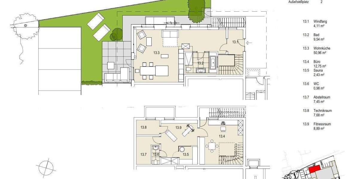 Doppelhaushälfte Putzbrunn Waldkolonie - 3 Zimmer, 101 m&sup2;, 778.800&euro; | Angebot:26170822