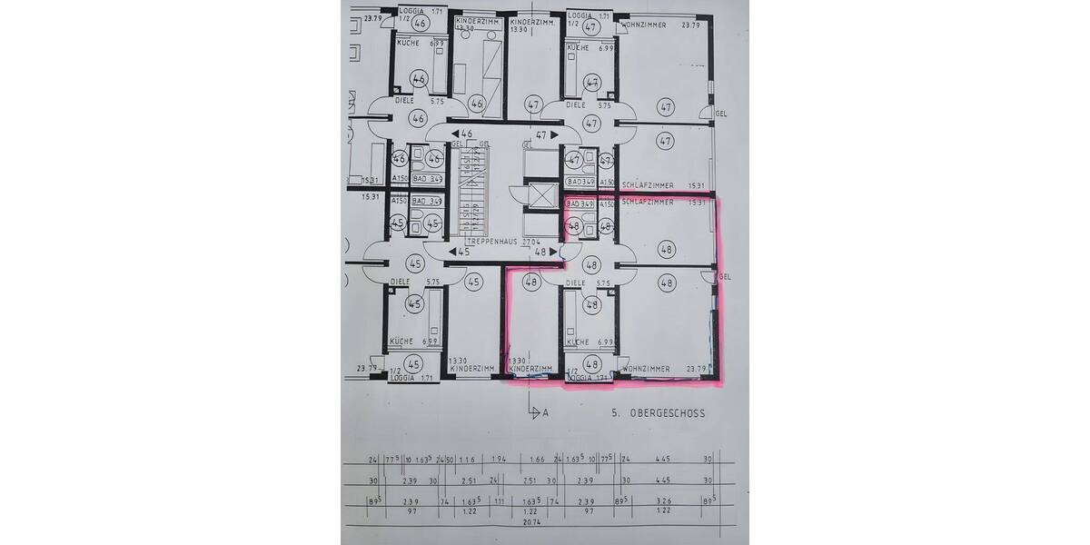 Etagenwohnung München Feldmoching-Hasenbergl - 3 Zimmer, 69 m&sup2;, 900&euro; | Angebot:26909474