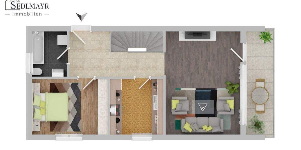 Etagenwohnung Maisach - 2 Zimmer, 62 m&sup2;, 380.000&euro; | Angebot:25689713