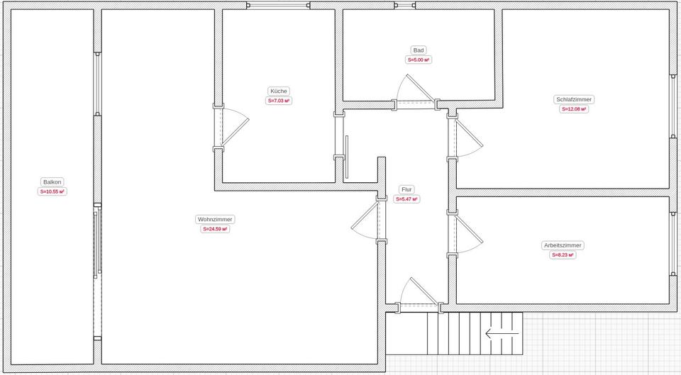Gemütliche 69qm, 3-Zimmer, befristet, 1-2 Personen, möbliert 3 zimmer