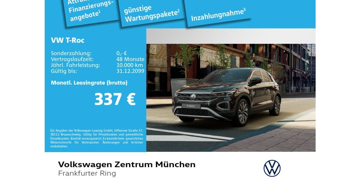 VW T-Roc 3.000 km 31.580 € München 80807