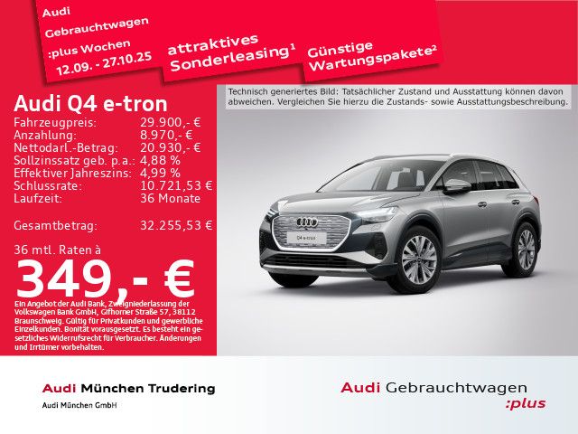 Audi Q4 e-tron 56.790 km 29.731 € München 81825