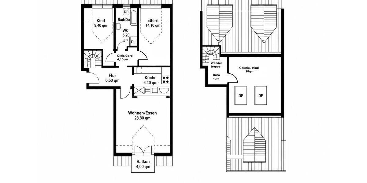 Dachgeschoßwohnung Putzbrunn - 4 Zimmer, 93 m&sup2;, 595.000&euro; | Angebot:27077090