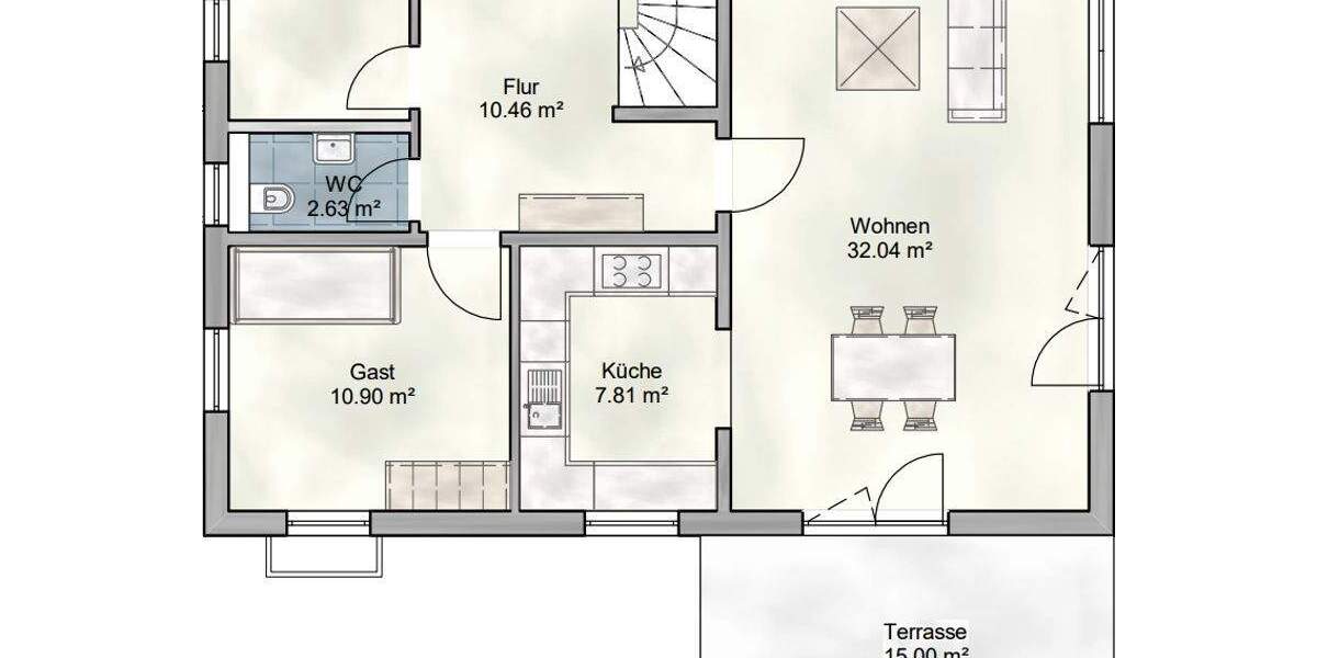 Großes, schlüsselfertiges Einfamilienhaus (Neubau) mit Keller - ruhig und zentral gelegen in Lohhof 6 zimmer
