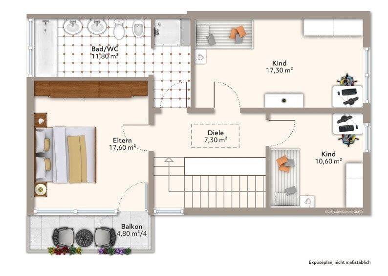 Reihenendhaus München Feldmoching-Hasenbergl - 5 Zimmer, 130 m&sup2;, 845.000&euro; | Angebot:26912759