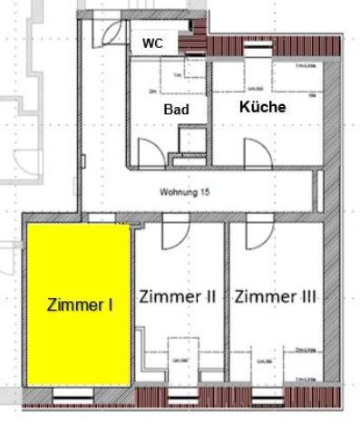 Etagenwohnung München Schwanthalerhöhe - 1 Zimmer, 100 m&sup2;, 750&euro; | Angebot:25959532