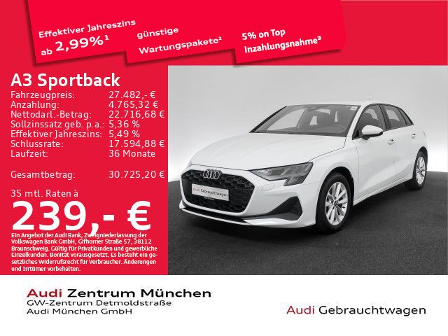 Audi A3 20.789 km 27.482 &euro; München 80935