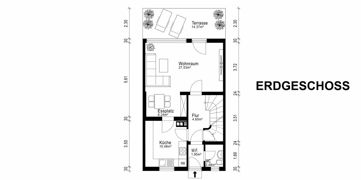 • REIHENHAUS MIT GESTALTUNGSPOTENZIAL • 5 zimmer