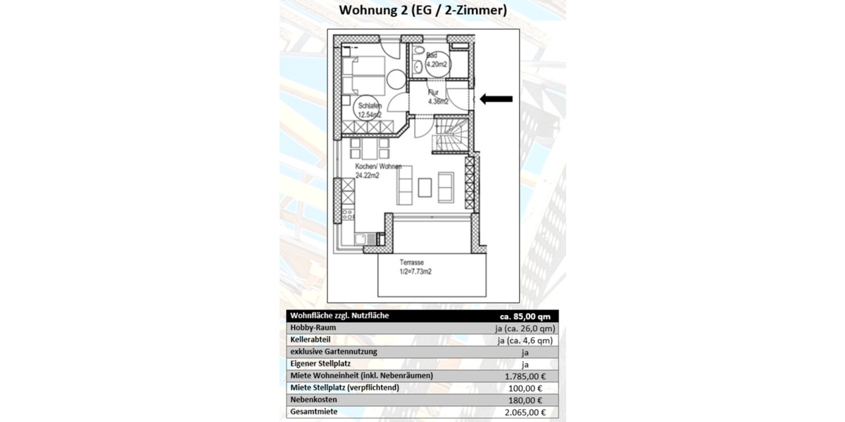 2-Zimmer-Wohnung mit Garten und Hobbyraum Neubau Olching 2 zimmer