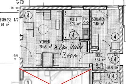 Wohnung Unterhaching - 1.5 Zimmer, 45 m&sup2;, 990&euro; | Angebot:27588934