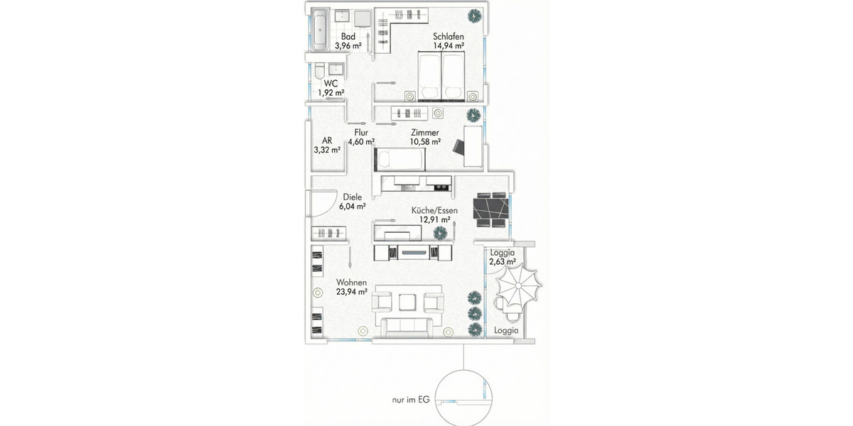 Familienfreundliche 3-Zimmer-Wohnung, Innenhoflage & TG-Stellplatz - modernisiert & sofort verfügbar 3 zimmer