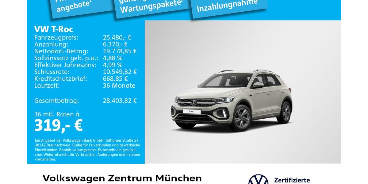 VW T-Roc 20.355 km 25.480 &euro; München 80687
