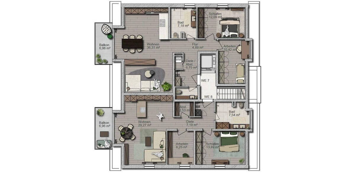 Etagenwohnung München Aubing-Lochhausen-Langwied - 3 Zimmer, 72 m&sup2;, 685.000&euro; | Angebot:26156033