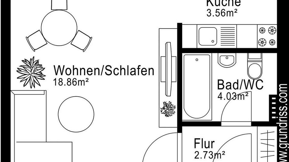Etagenwohnung München Am Riesenfeld - 1 Zimmer, 29 m&sup2;, 790&euro; | Angebot:26215131