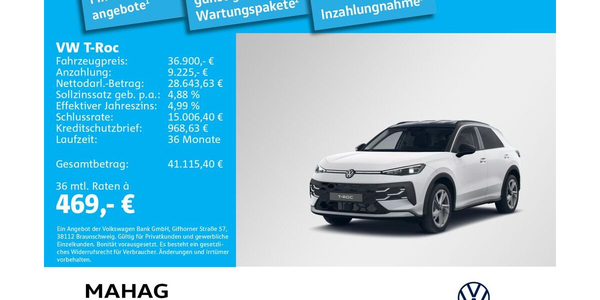 VW T-Roc 3.000 km 36.900 € Ottobrunn 85521