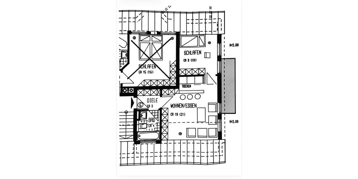 Dachgeschoßwohnung München Ramersdorf-Perlach - 2 Zimmer, 35 m&sup2;, 319.000&euro; | Angebot:25372577