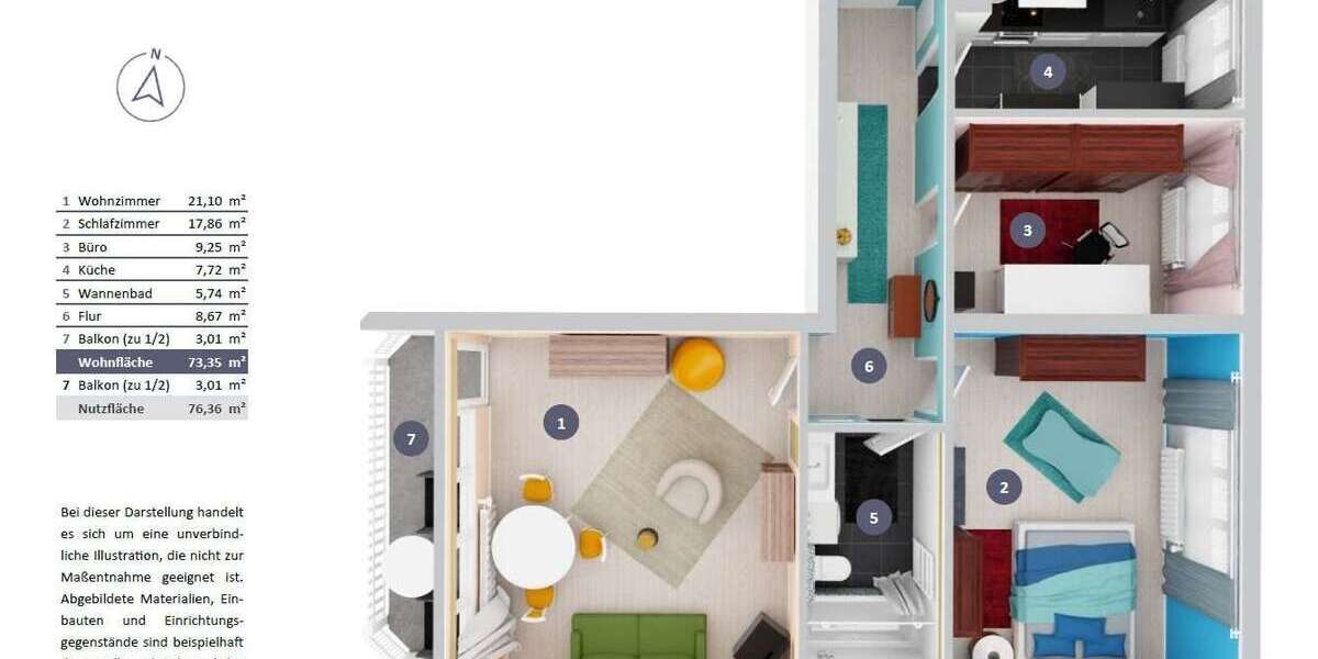 Voll möbliert | Ready-to-move-in | S-Bahn-Stammstrecke, U5 und Tram 19 fußläufig - Appartement München Pasing-Obermenzing | Angebot:26862410
