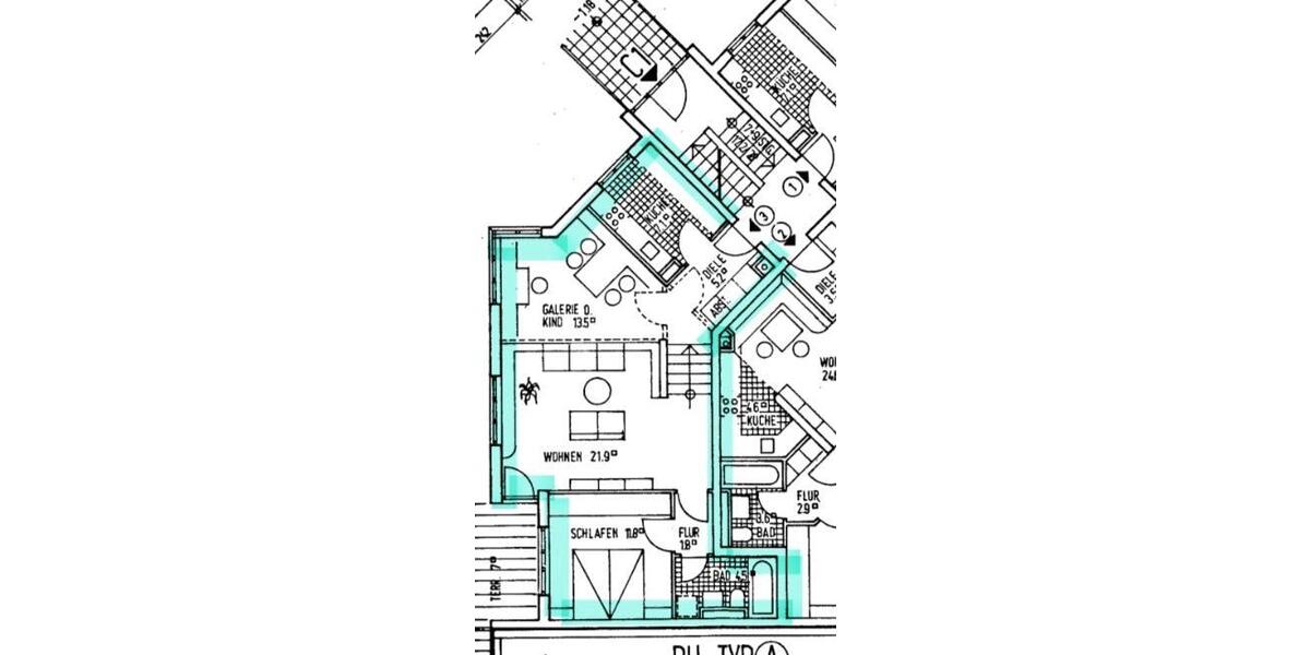 Erdgeschoßwohnung München Bogenhausen - 2 Zimmer, 68 m&sup2;, 555.000&euro; | Angebot:26366382