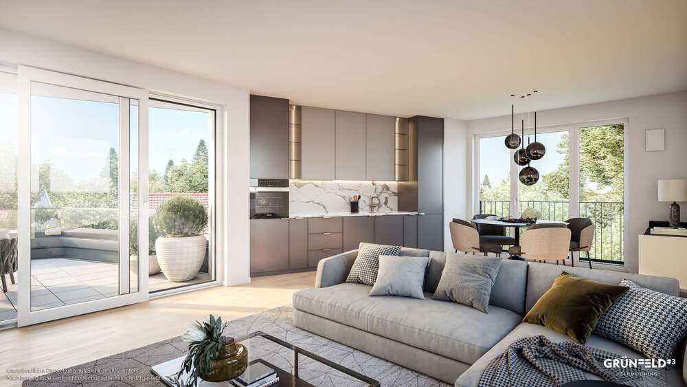 Etagenwohnung München Feldmoching - 4 Zimmer, 101 m&sup2;, 925.000&euro; | Angebot:27112030