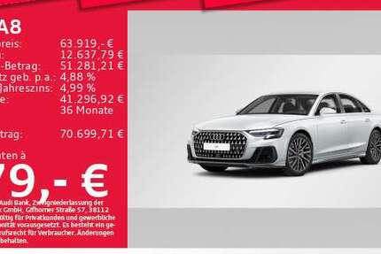 Audi A8 19.095 km 63.919 &euro; Eching 85386