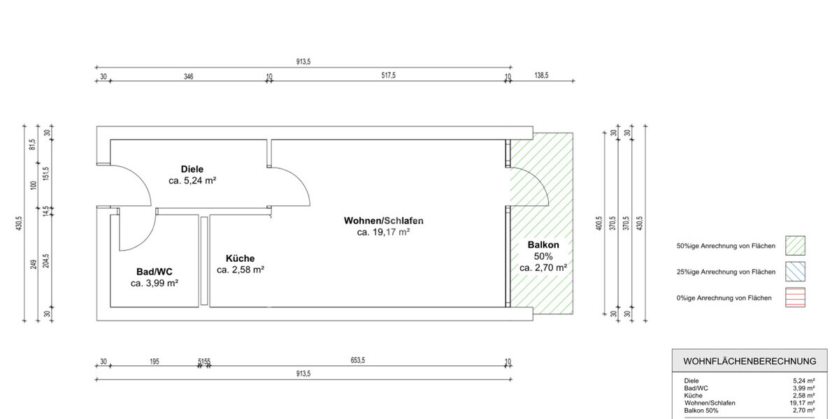 WINDISCH - Gepflegtes 1-Zi.-Appartement mit Balkon als solide Kapitalanlage im Herzen von Buchenau 1 zimmer