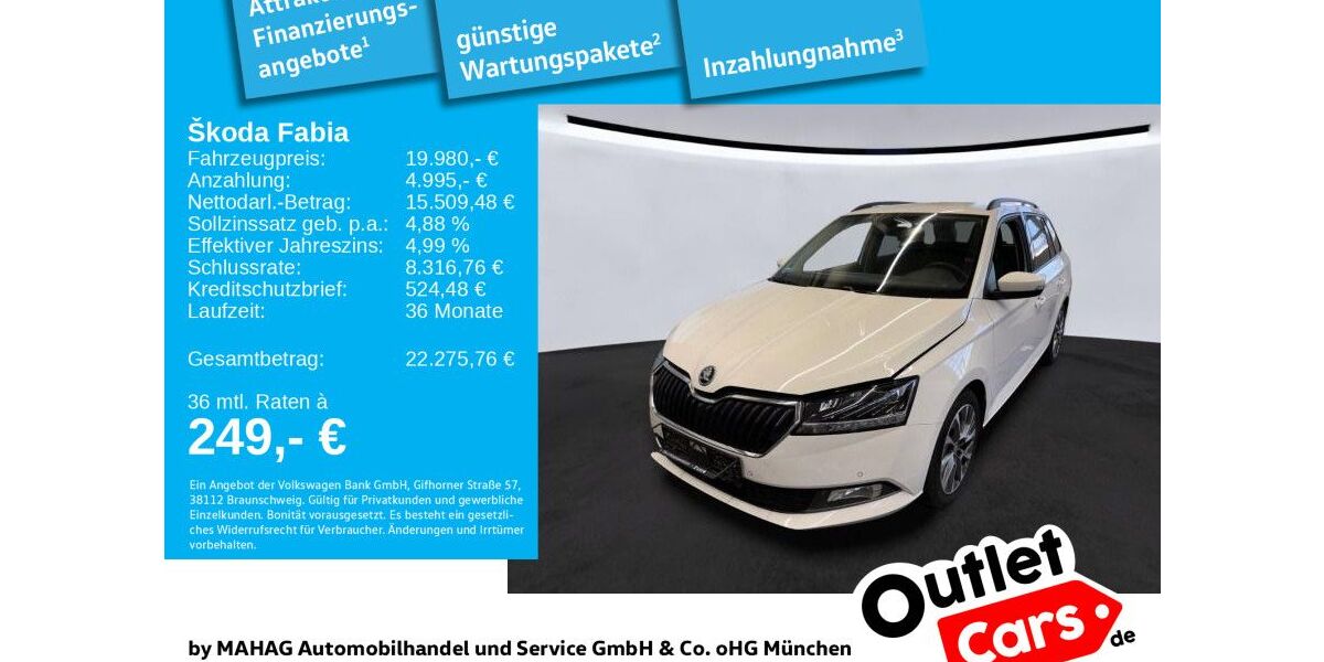 Skoda Fabia 47.418 km 19.980 &euro; Dachau 85221