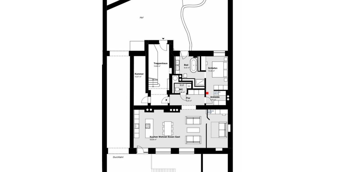 Erdgeschoßwohnung München Au-Haidhausen - 2.5 Zimmer, 97 m&sup2;, 1.075.000&euro; | Angebot:27271553
