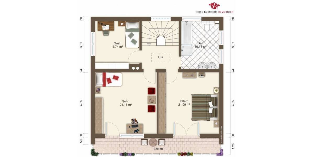 Einfamilienhaus München Ramersdorf-Perlach - 5 Zimmer, 160 m&sup2;, 2.730&euro; | Angebot:26544143