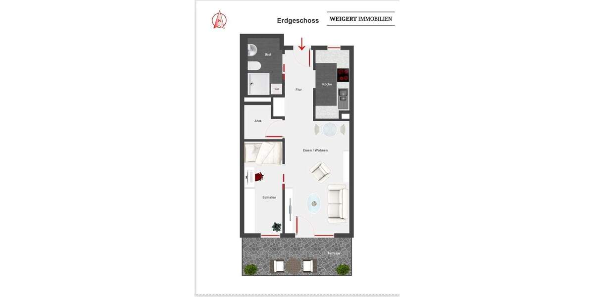 Etagenwohnung Maisach Gernlinden - 2 Zimmer, 63 m&sup2;, 350.000&euro; | Angebot:25525216