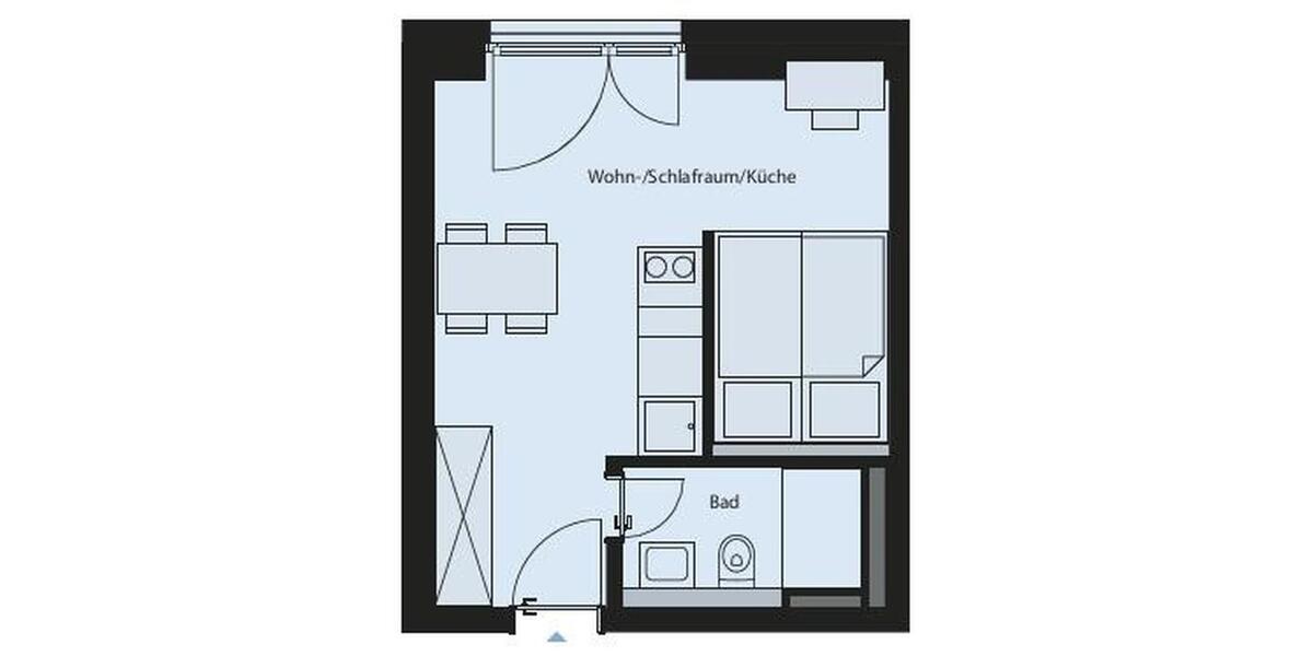 Etagenwohnung München Neuhausen-Nymphenburg - 1 Zimmer, 24 m&sup2;, 1.190&euro; | Angebot:25611344