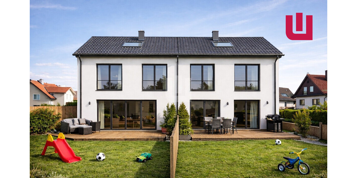 WINDISCH IMMOBILIEN! Neubau-DHH in A+ direkt in FFB - Ruhig und verkehrsgünstig gelegen - Doppelhaushälfte Fürstenfeldbruck | Angebot:25416924