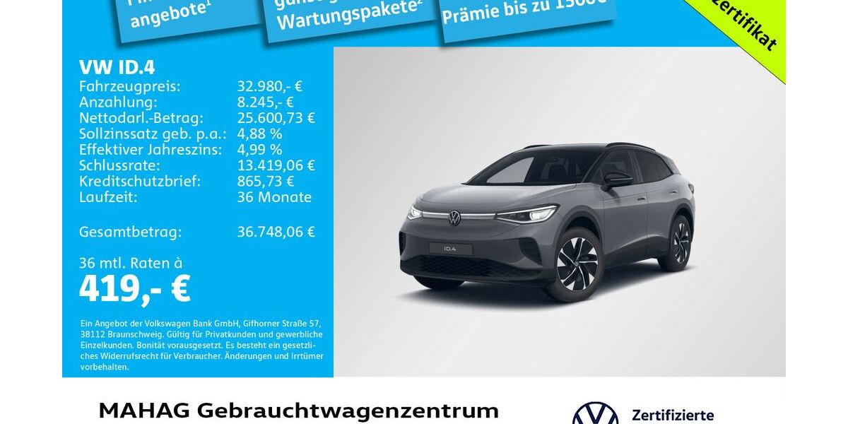 VW ID.4 9.126 km 32.980 &euro; München 80935