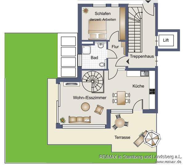 Etagenwohnung München Aubing-Lochhausen-Langwied - 3 Zimmer, 105 m&sup2;, 2.200&euro; | Angebot:26585292