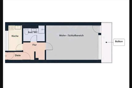 1 Z-Wohnung mit Balkon – frisch renoviert 1 zimmer