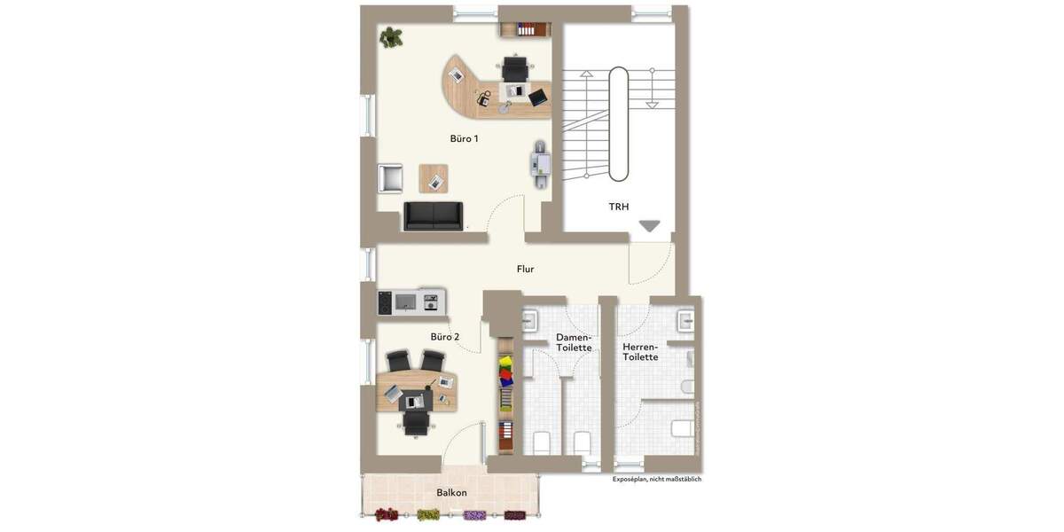 Gewerbeobjekt Neubiberg - 2 Zimmer, 60 m&sup2;, 1.105&euro; | Angebot:25744634